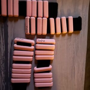 Bala Soft Pink and Black Fitness Bangles